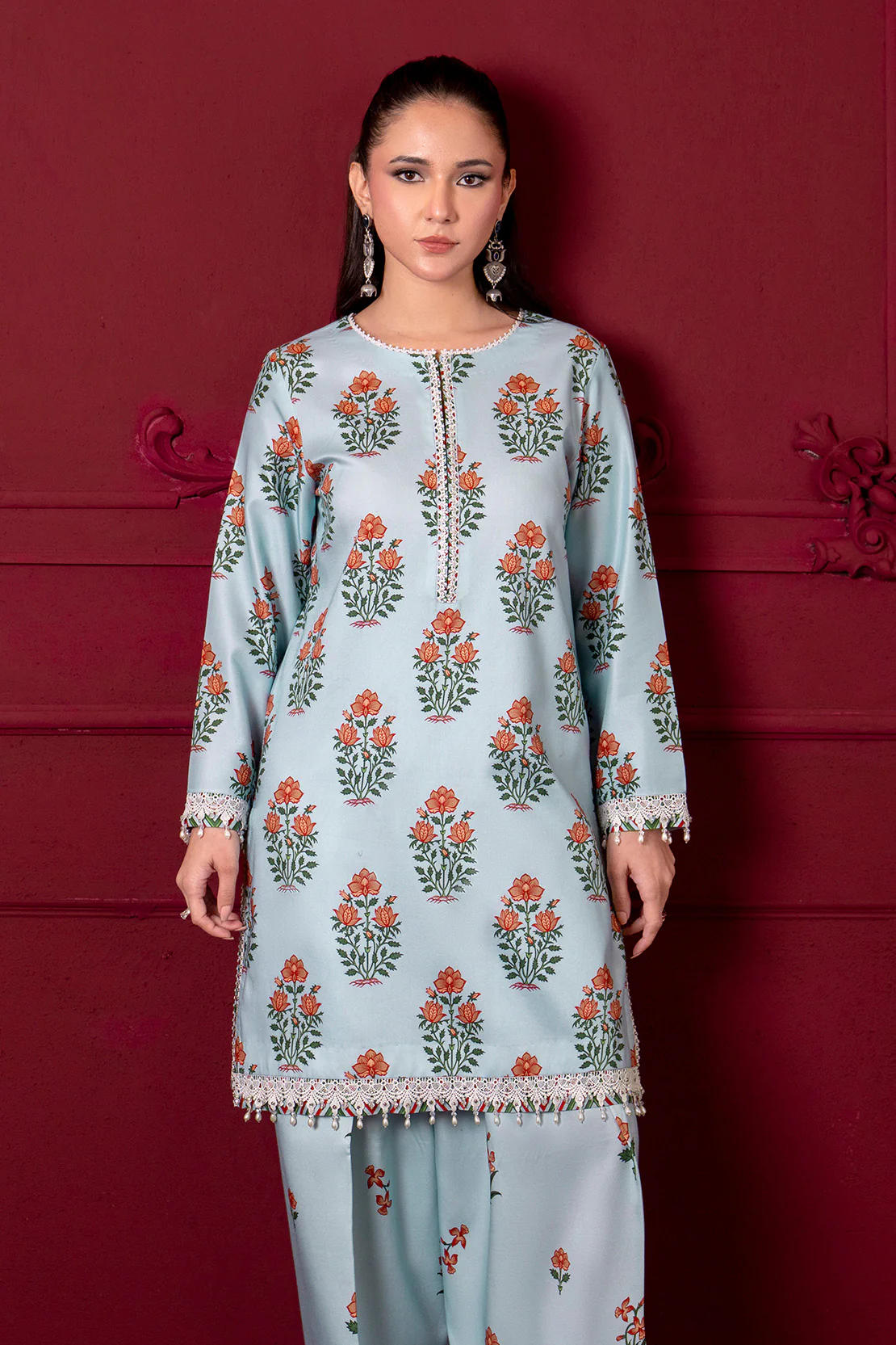 Printed - 2 Pc Linen Suit - Image 5