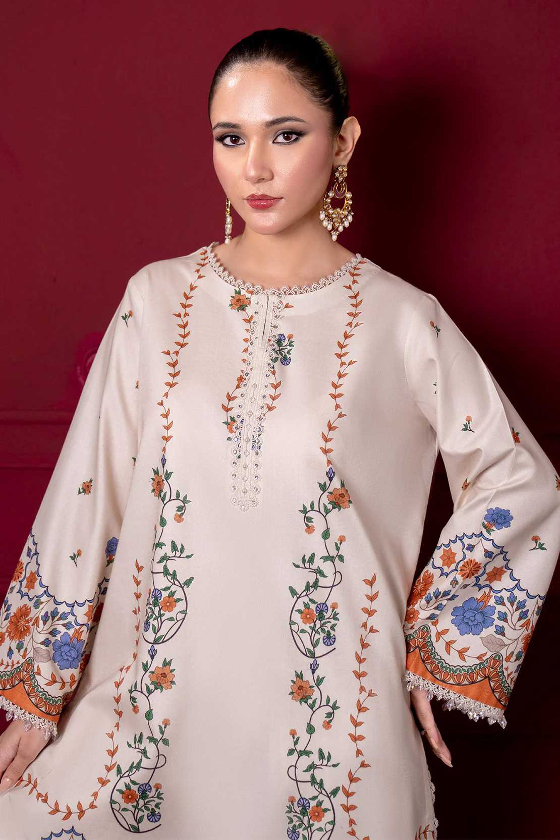 Printed - 2 Pc Linen Suit - Image 2