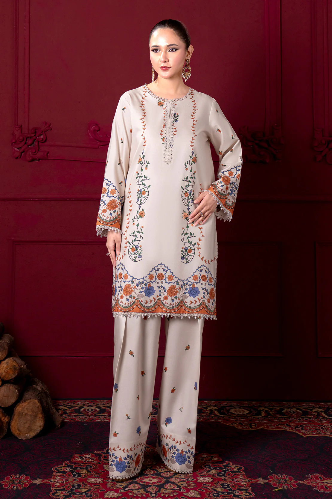 Printed - 2 Pc Linen Suit - Image 3