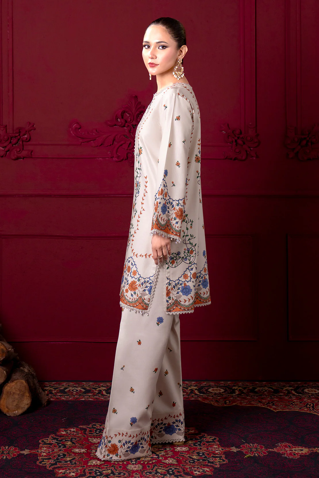 Printed - 2 Pc Linen Suit - Image 5
