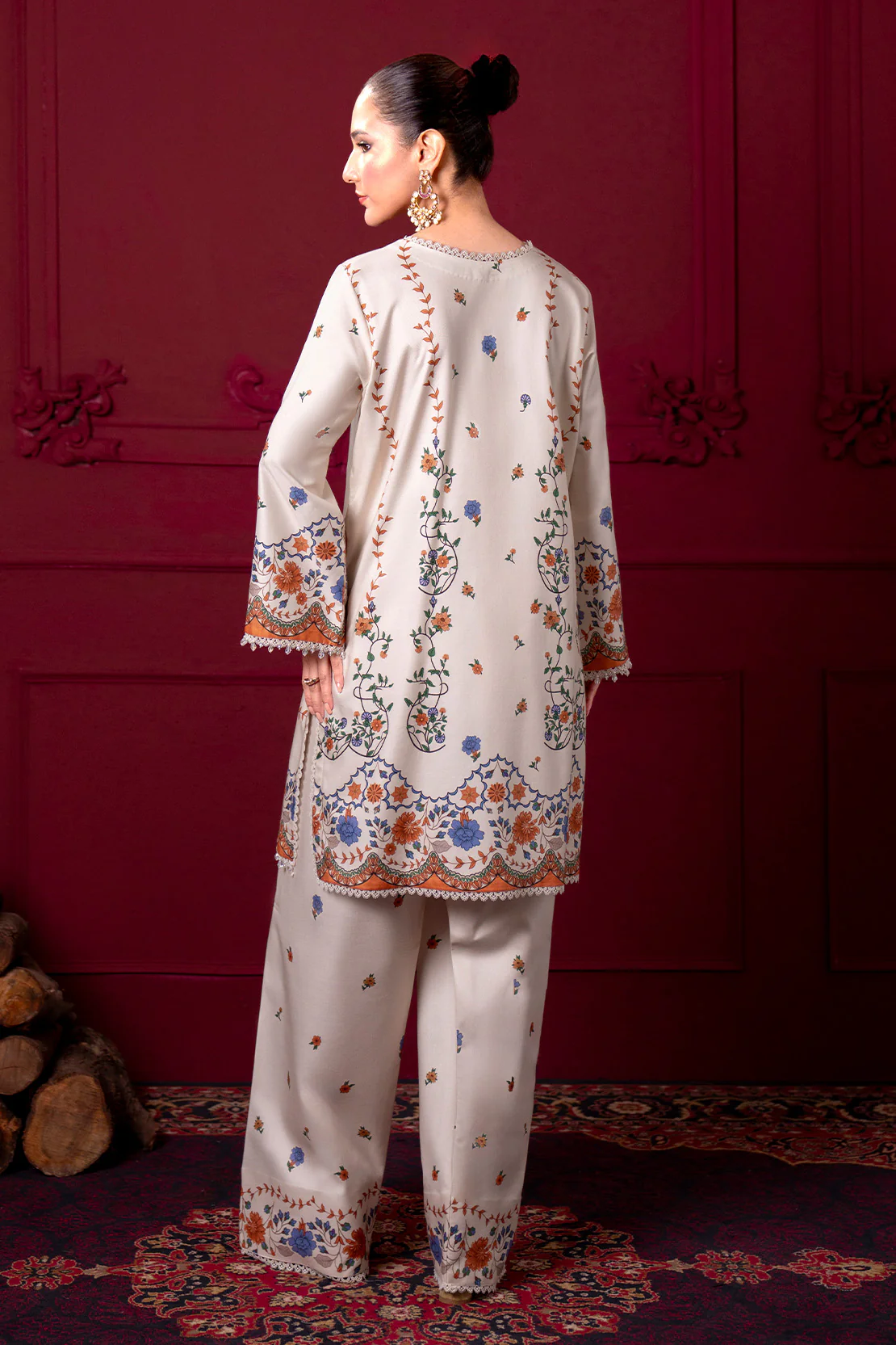 Printed - 2 Pc Linen Suit - Image 6