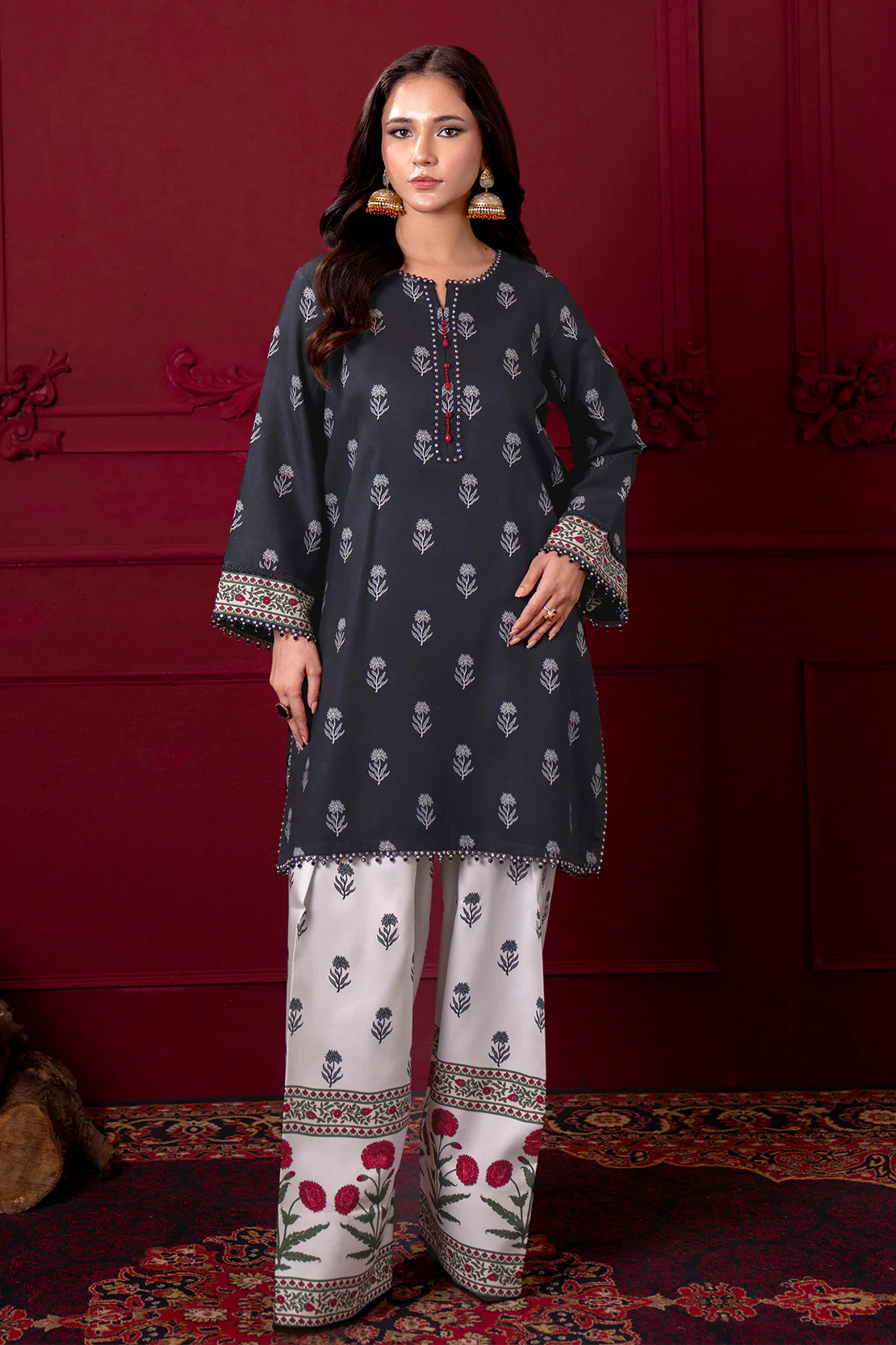 Printed - 2 Pc Linen Suit - Image 6