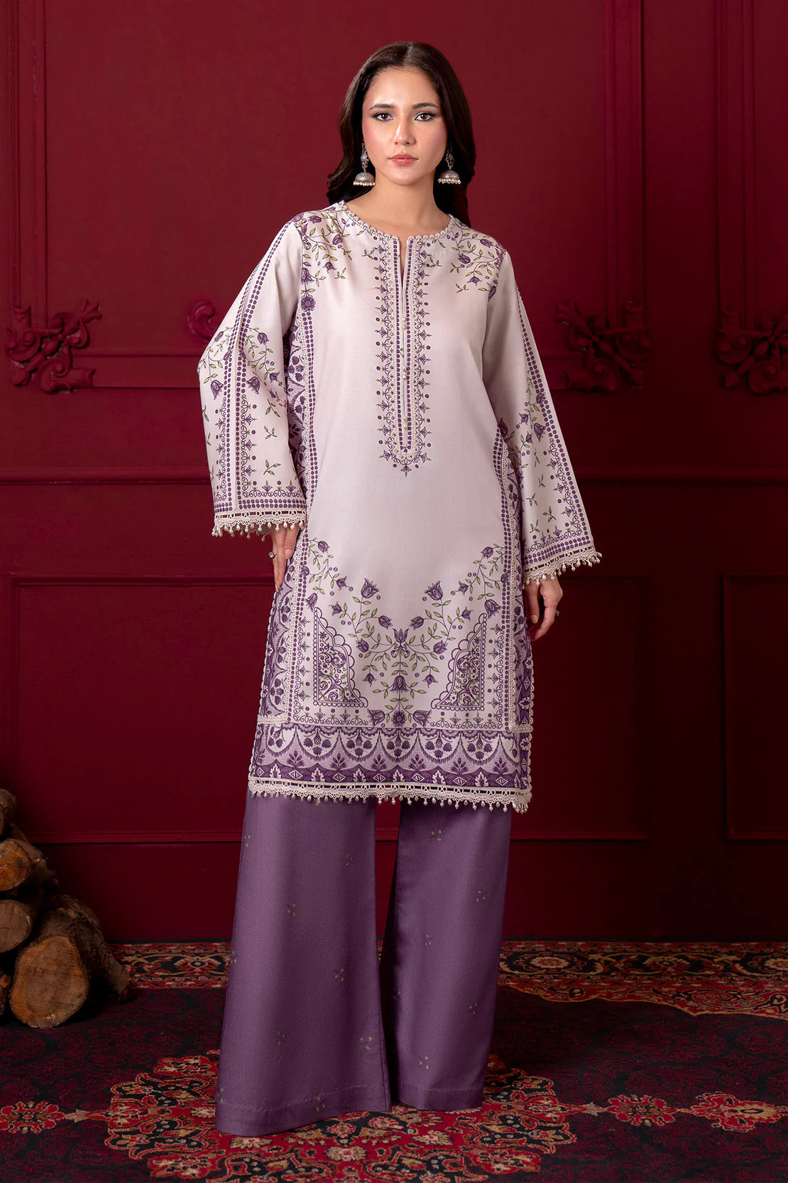 Printed - 2 Pc Linen Suit - Image 6