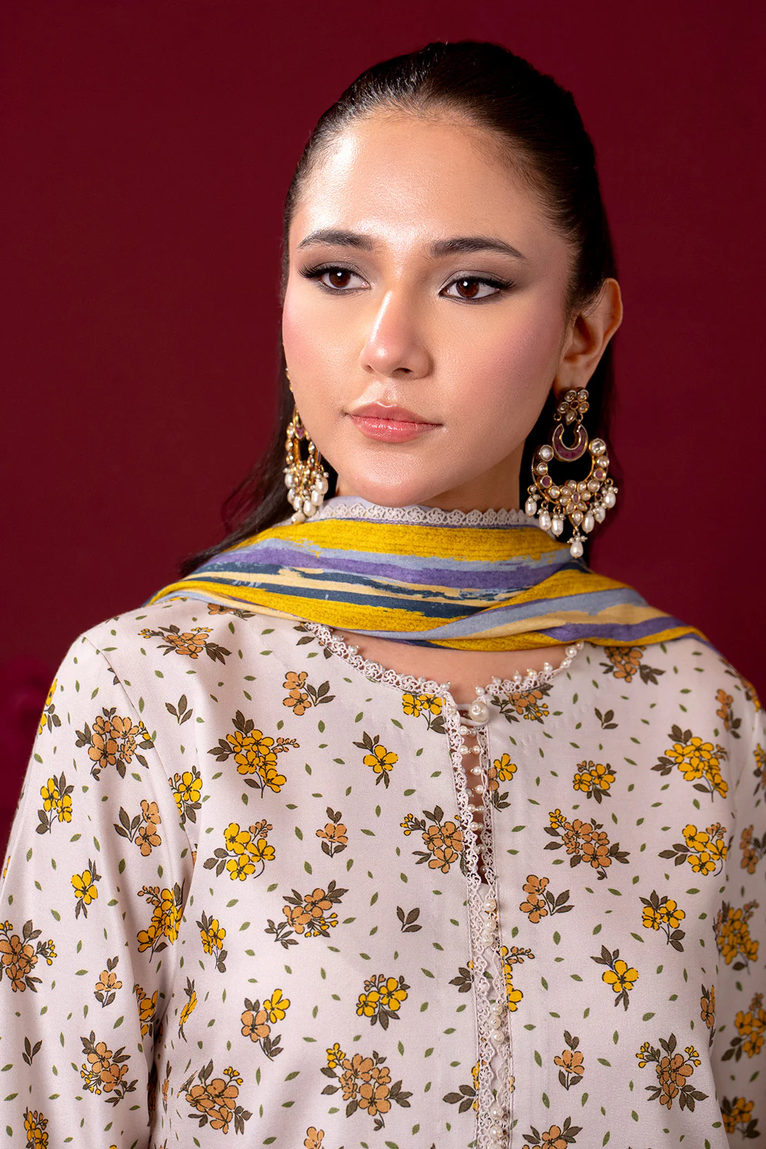Printed - 3 Pc Linen Suit (RTW) - Image 6