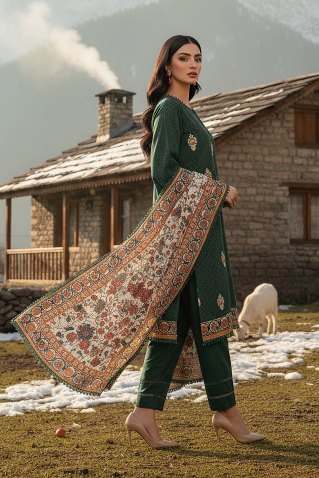 Embroidered - 2 Pc Karandi Suit - Image 3