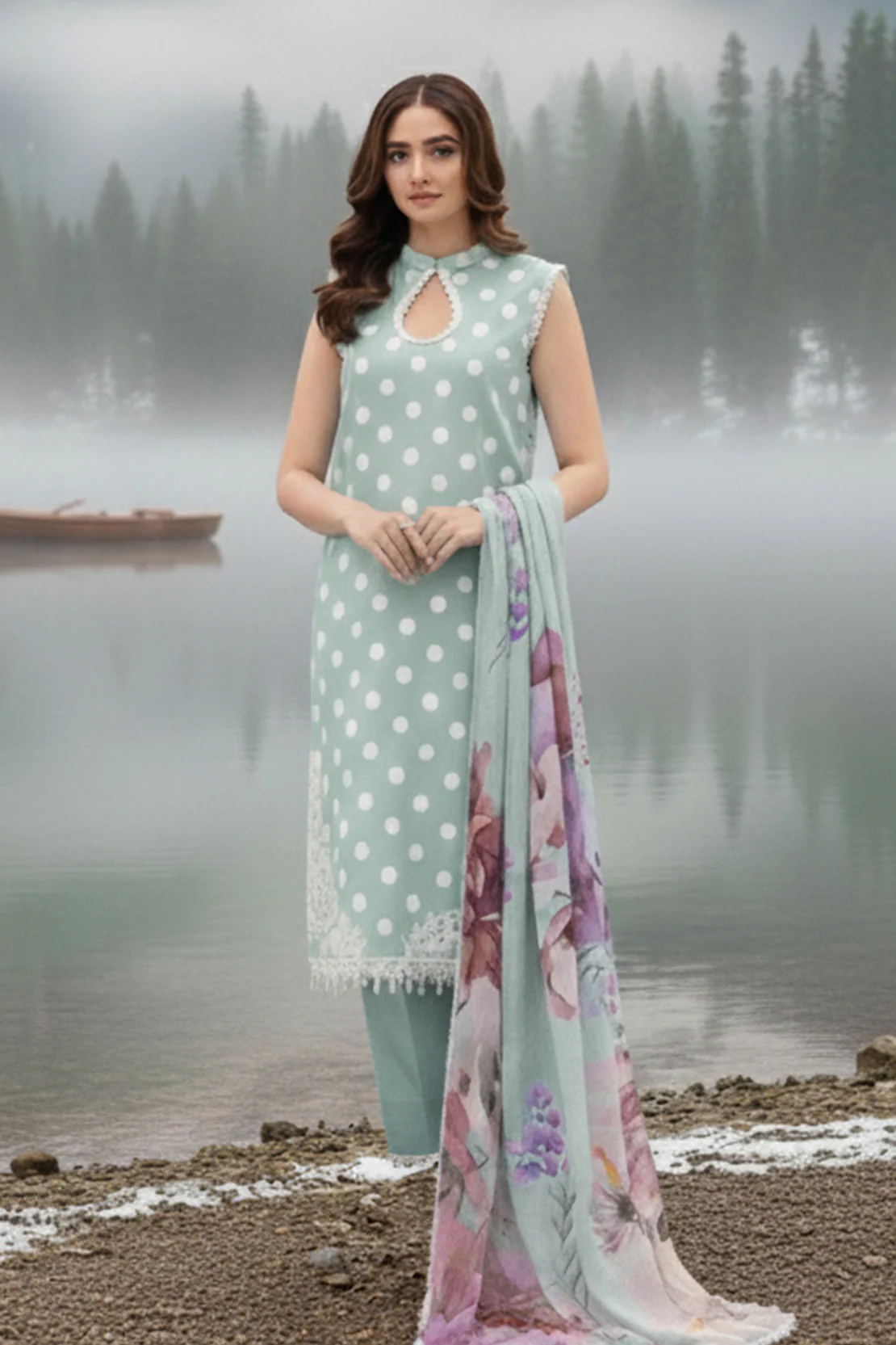 Embroidered - 2 Pc Karandi Suit