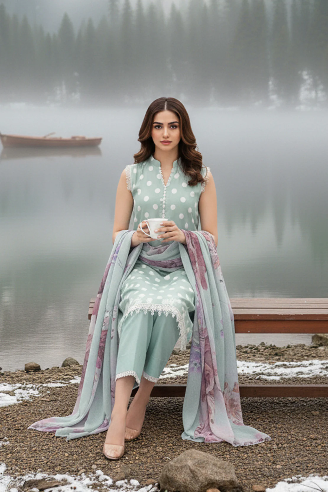 Embroidered - 2 Pc Karandi Suit - Image 2