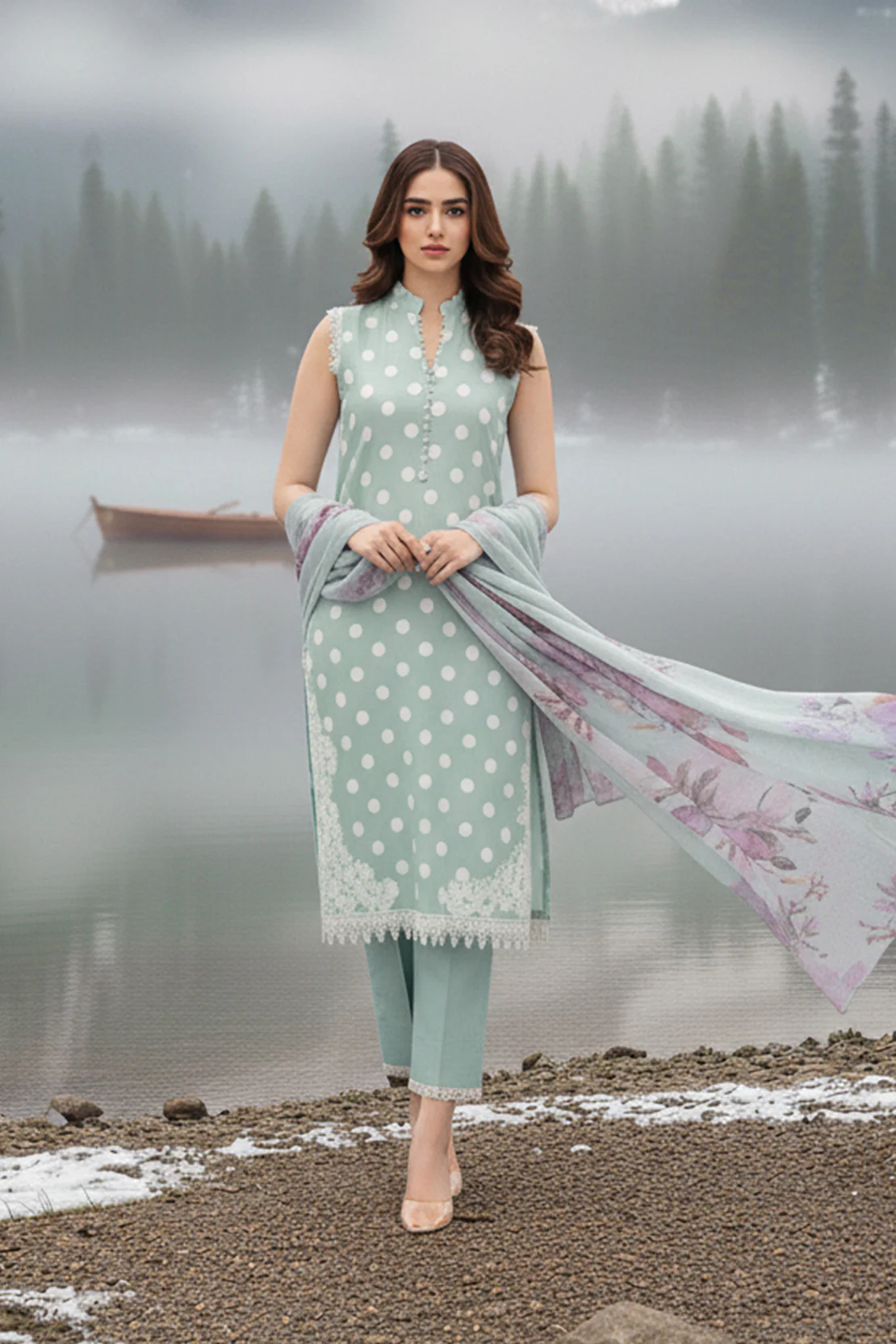 Embroidered - 2 Pc Karandi Suit - Image 3