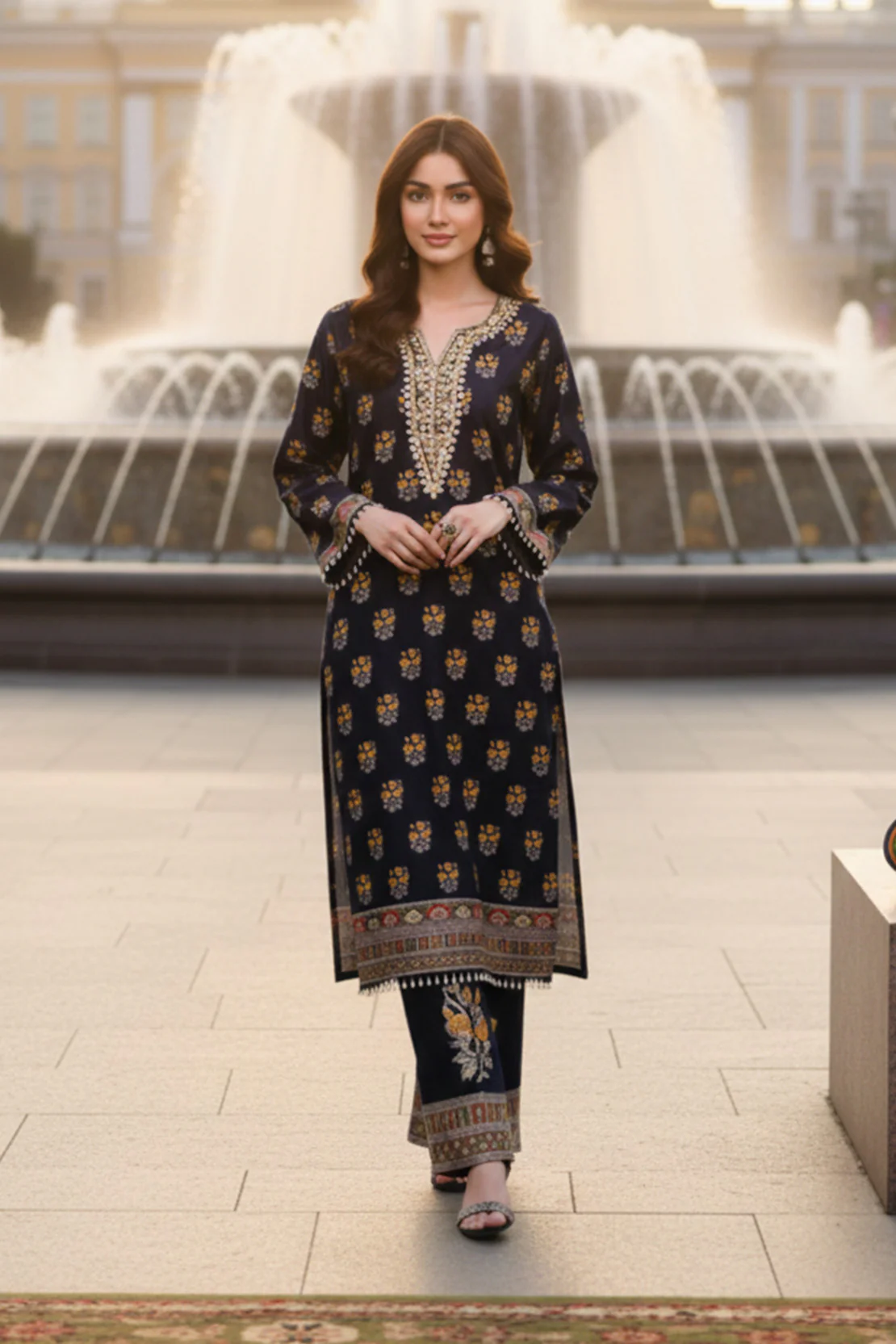 Embroidered - 2 Pc Karandi Suit - Image 5