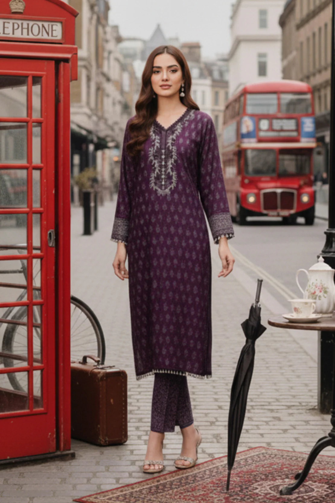 Embroidered - 2 Pc Karandi Suit