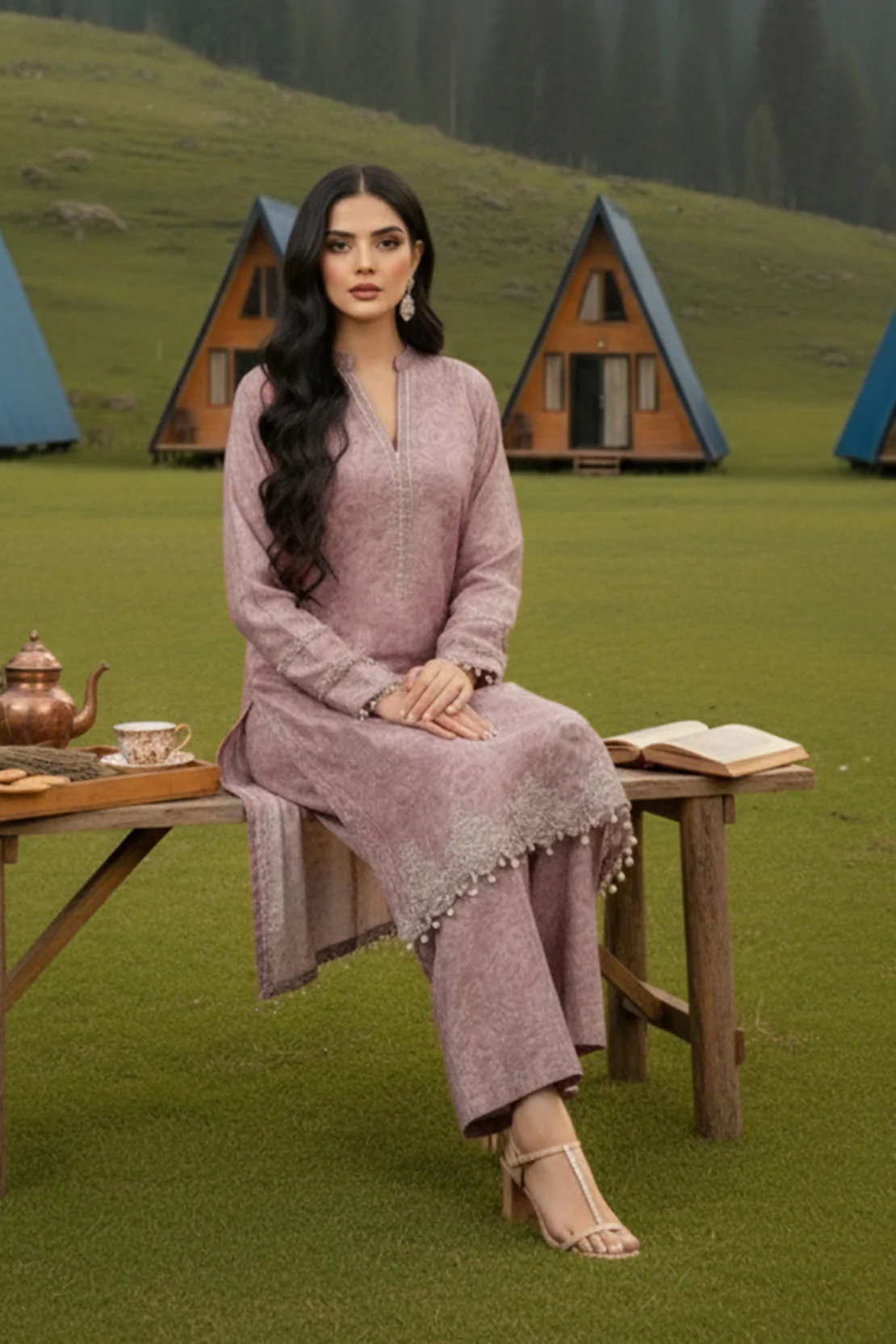 Embroidered - 2 Pc Karandi Suit - Image 2