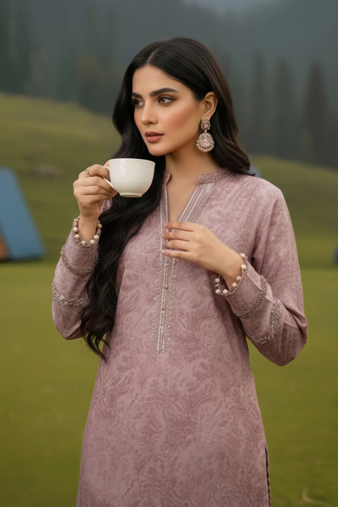 Embroidered - 2 Pc Karandi Suit - Image 3