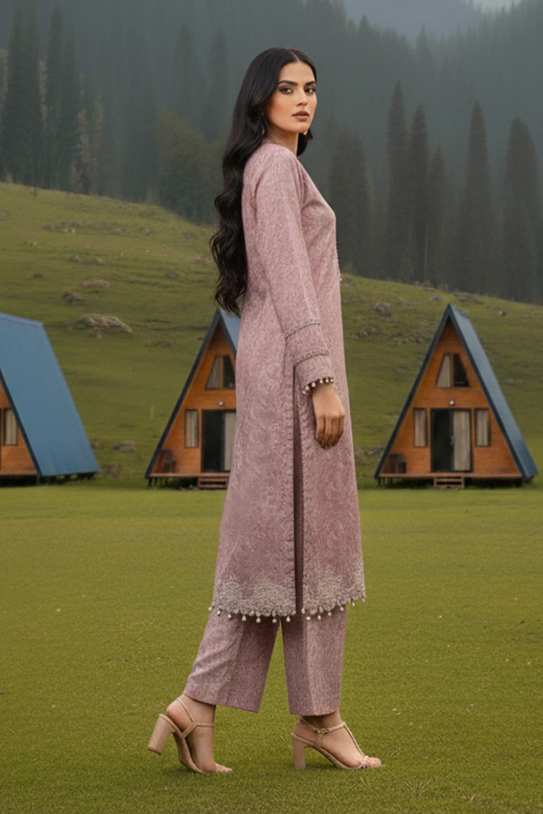 Embroidered - 2 Pc Karandi Suit - Image 4