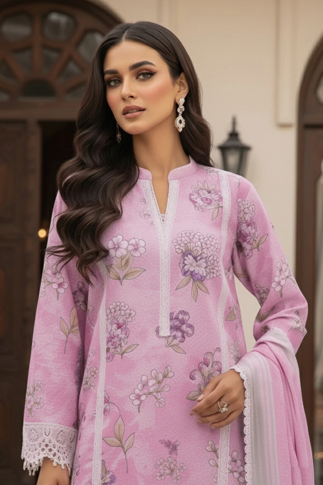 Embroidered - 3 Pc Karandi Suit - Image 4