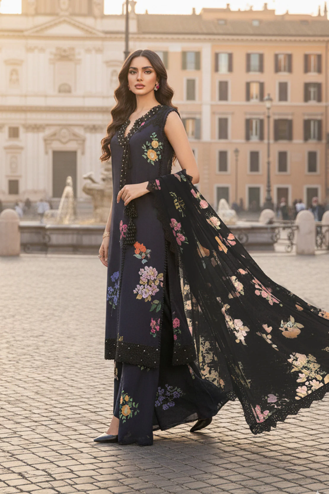 Embroidered - 3 Pc Karandi Suit - Image 5