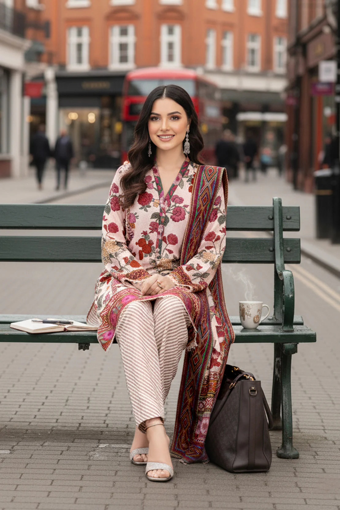 Printed - 3 Pc Karandi Suit - Image 4
