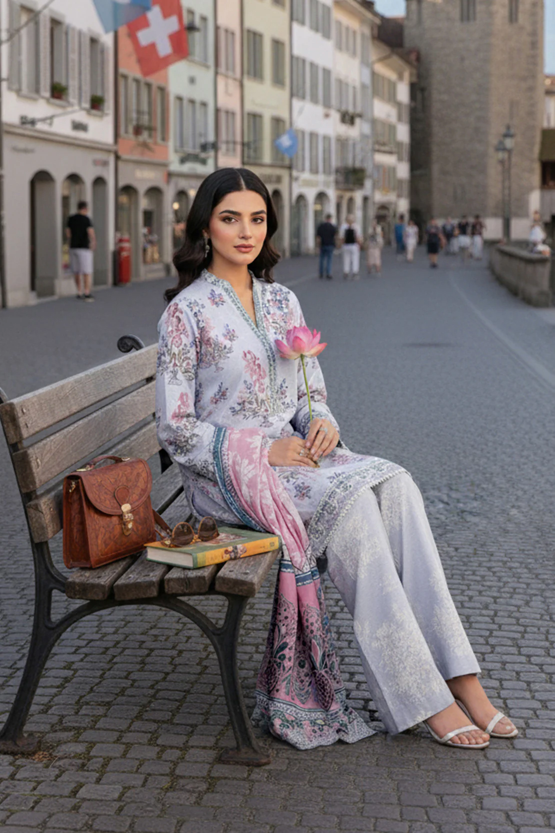 Printed - 3 Pc Karandi Suit - Image 4
