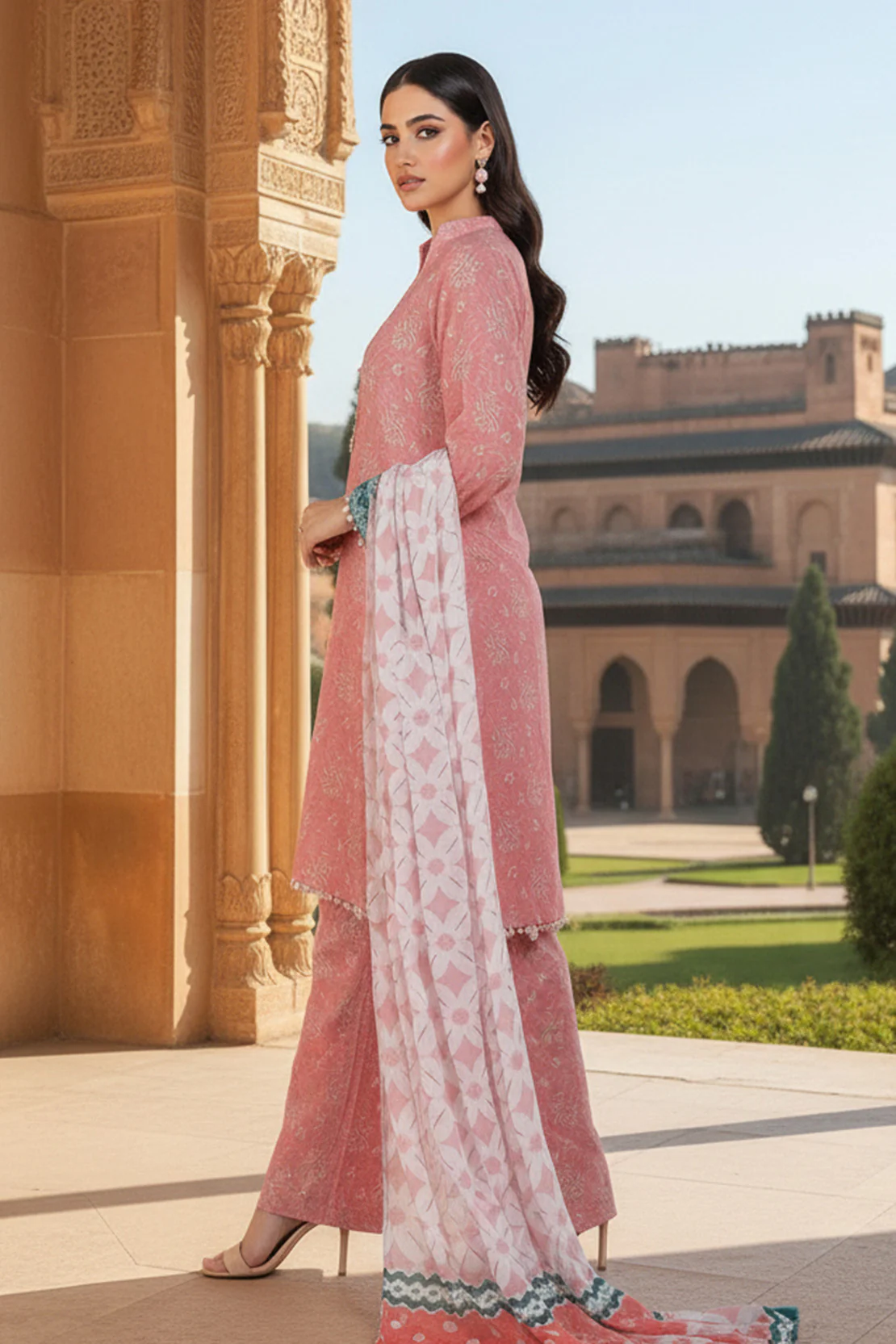 Printed - 3 Pc Karandi Suit - Image 5