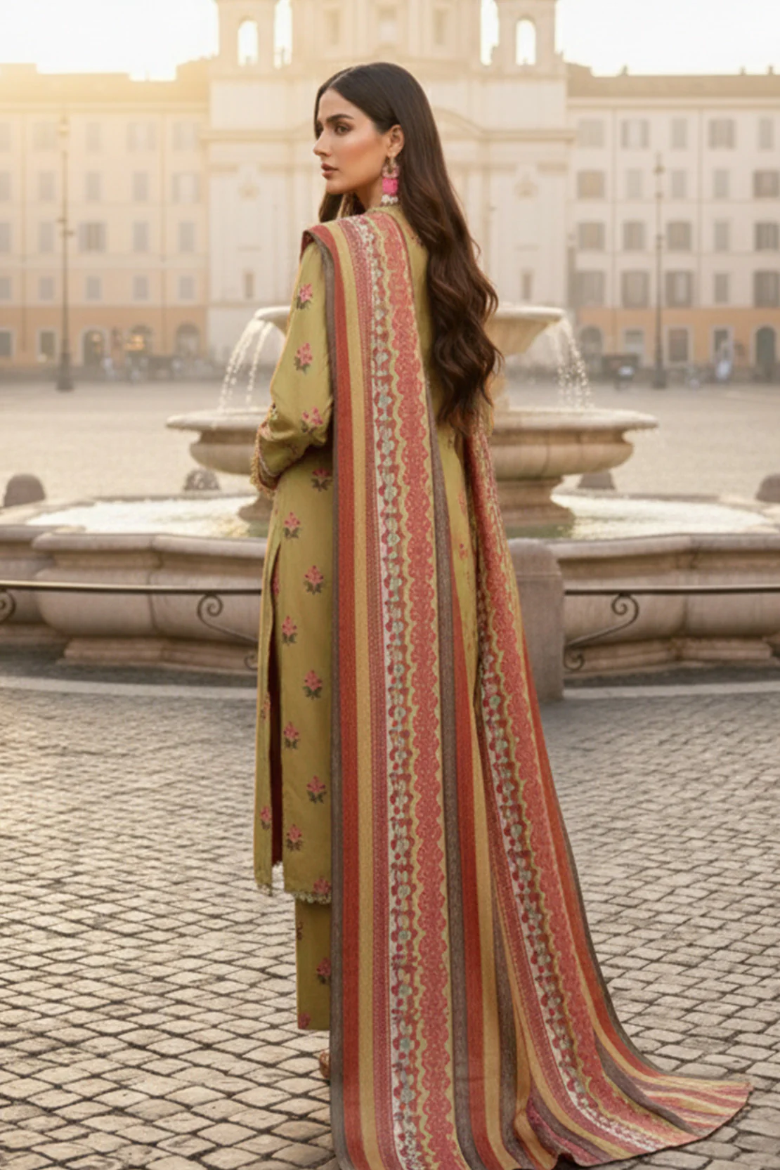 Printed - 3 Pc Karandi Suit - Image 4