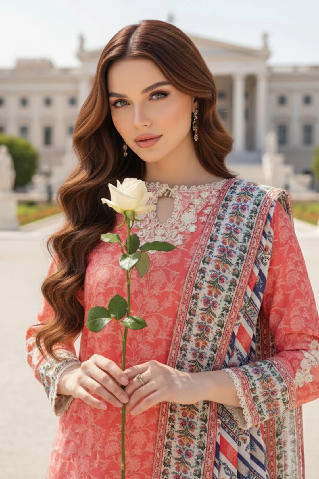 Embroidered - 3 Pc Karandi Suit - Image 4