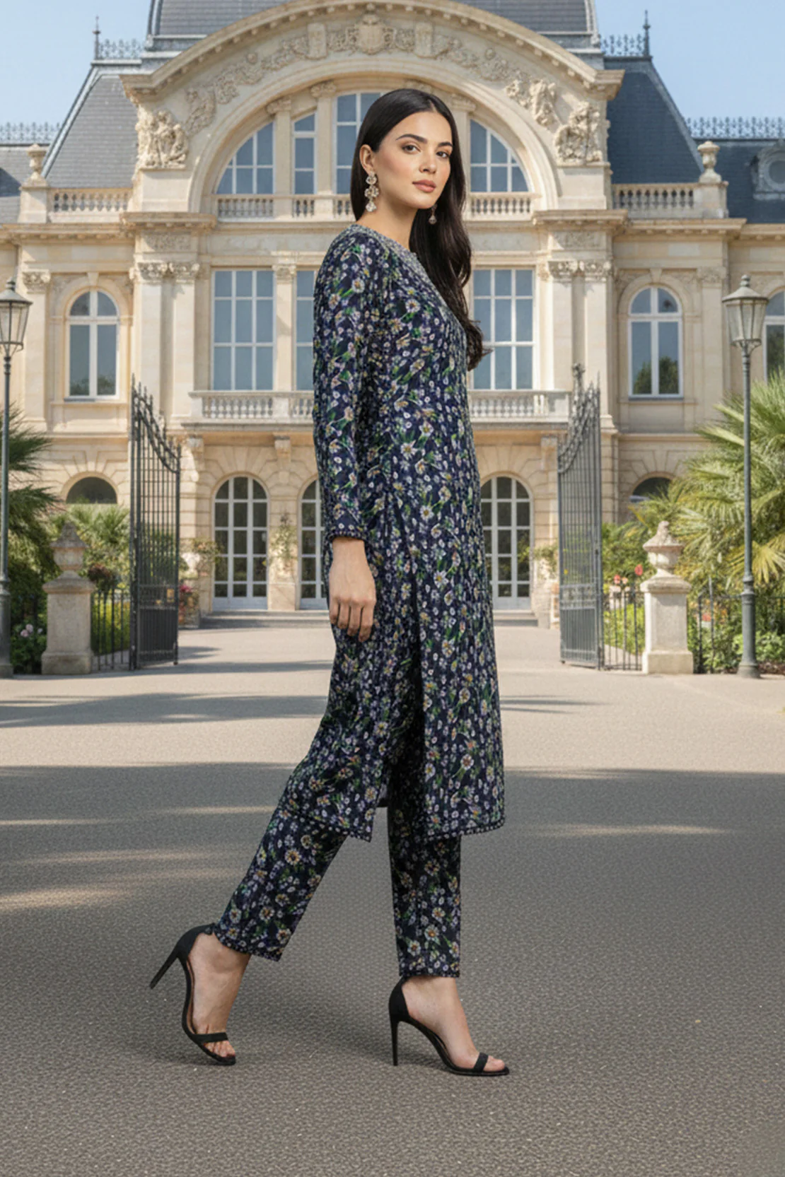 Embroidered - 2 Pc Slub Karandi Suit - Image 4
