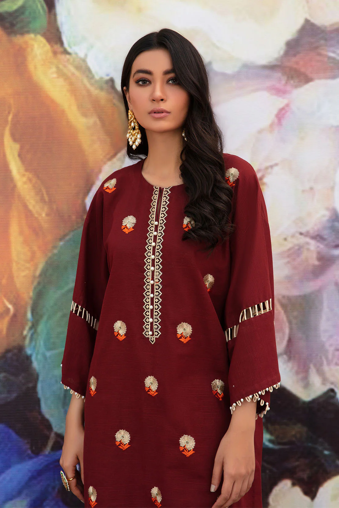 Solid Embroidered Shirt - Image 3