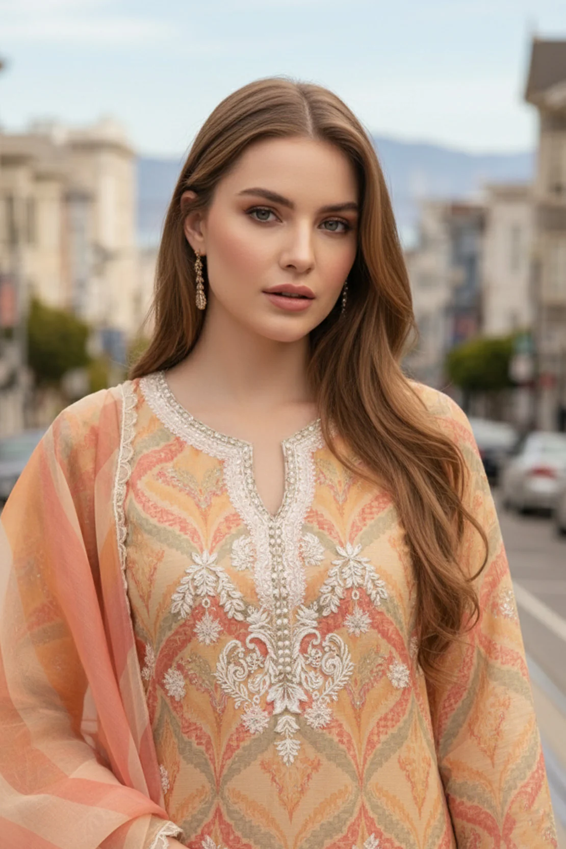 Hoor - 3PC Shirt, Dupatta & Pants LUXURY PRET - Image 2