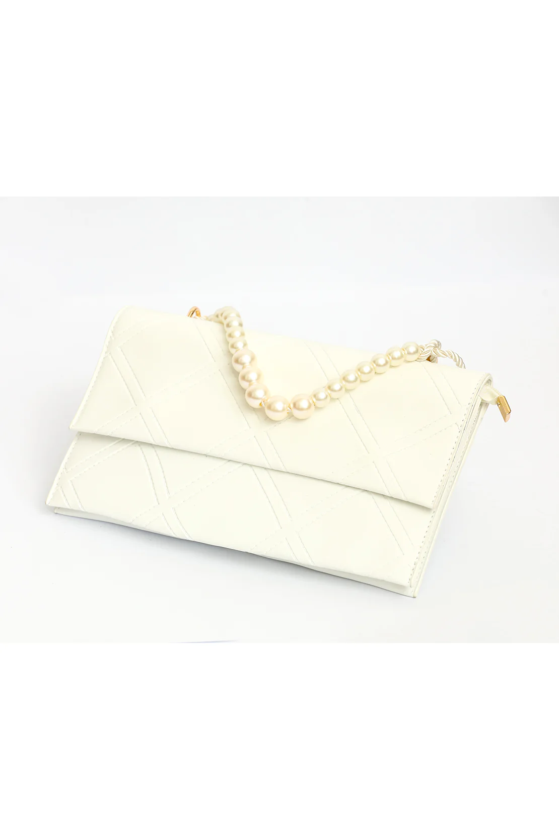Pearl Handle Clutch - White - Image 3