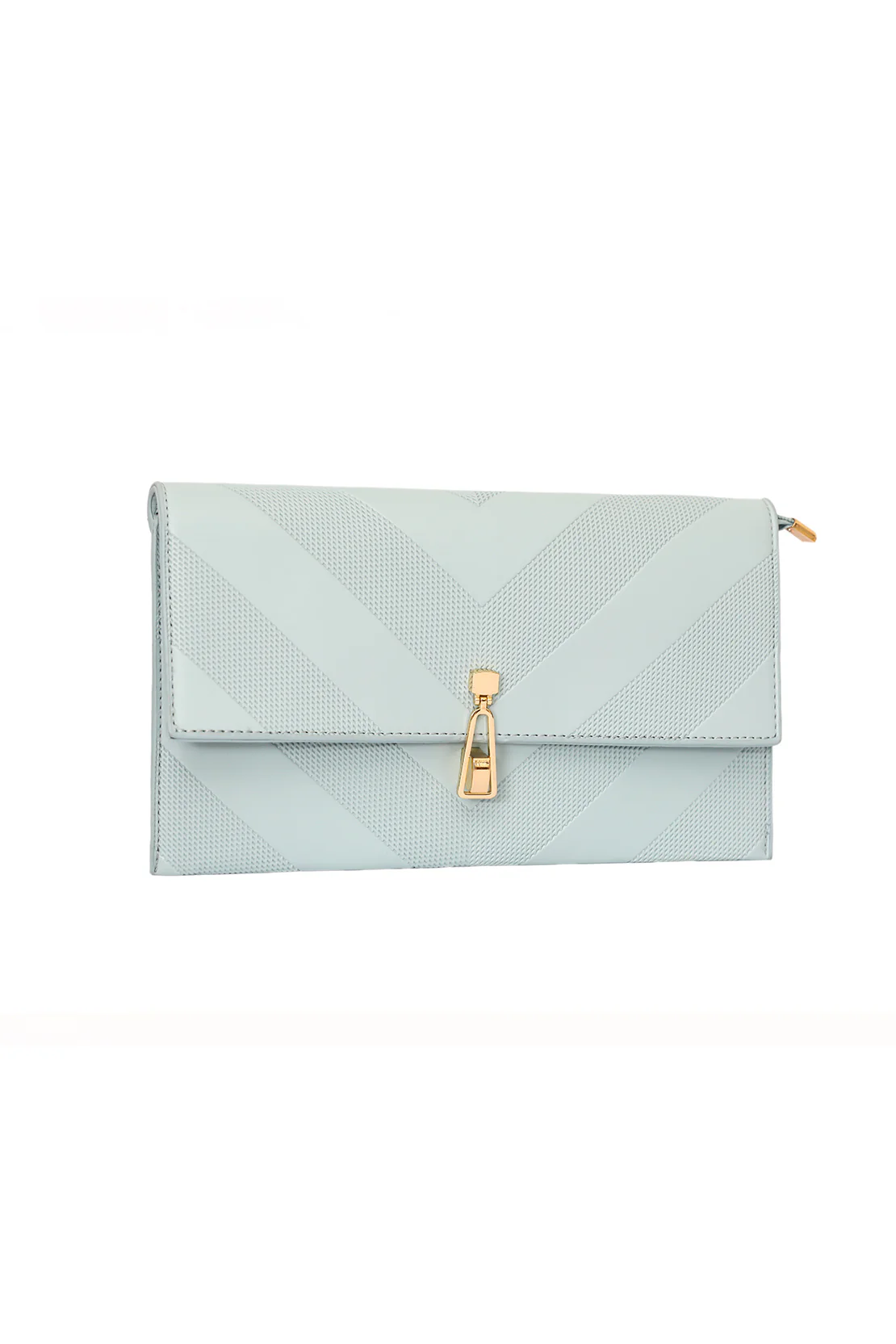 Strapped Textured Clutch - Sky Blue - Image 3