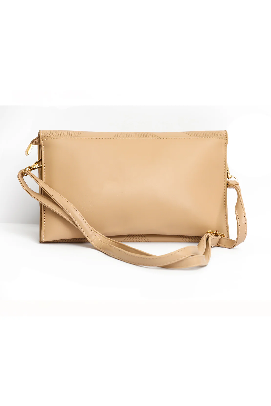 Strapped Textured Clutch - Skin - Image 2
