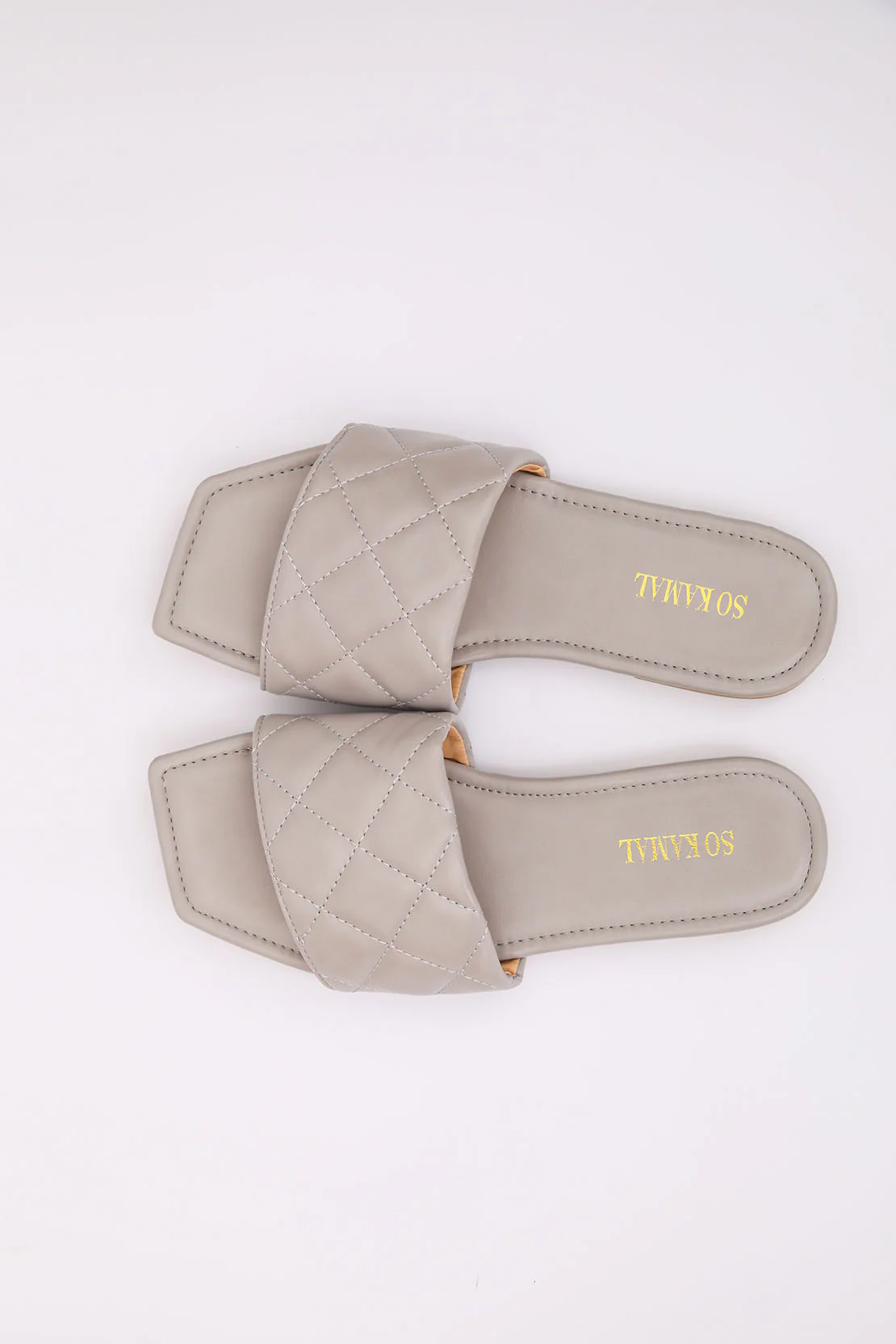 Square Toed Flats - Grey - Image 4