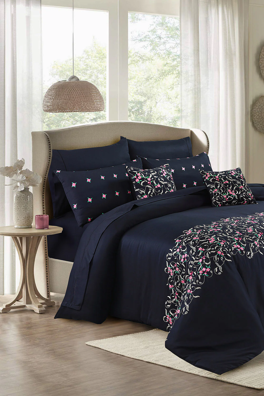 Embroidered Bed Set