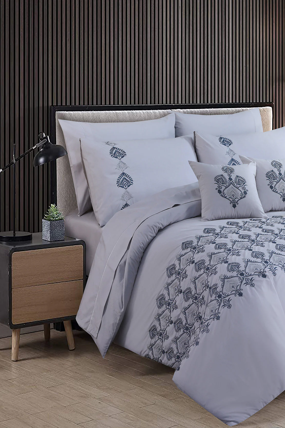 Embroidered Bed Set