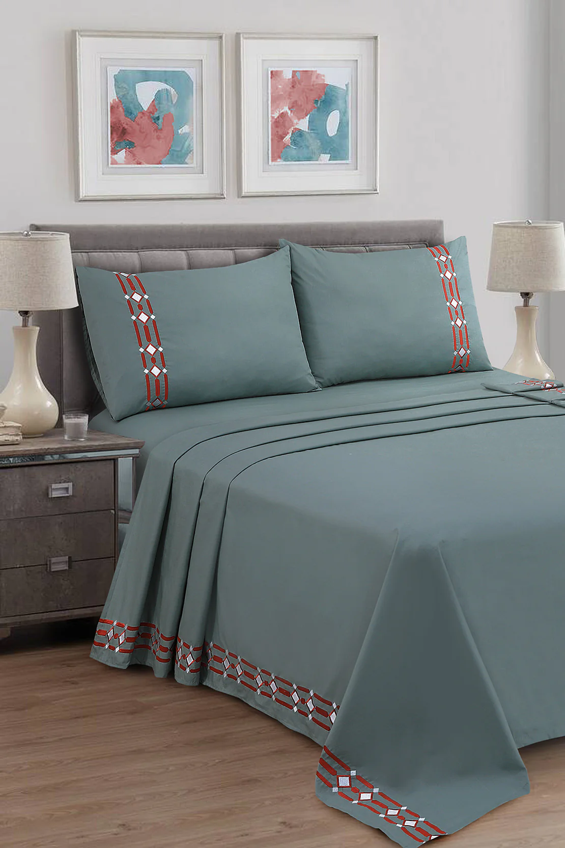 Embroidered Sheet Set