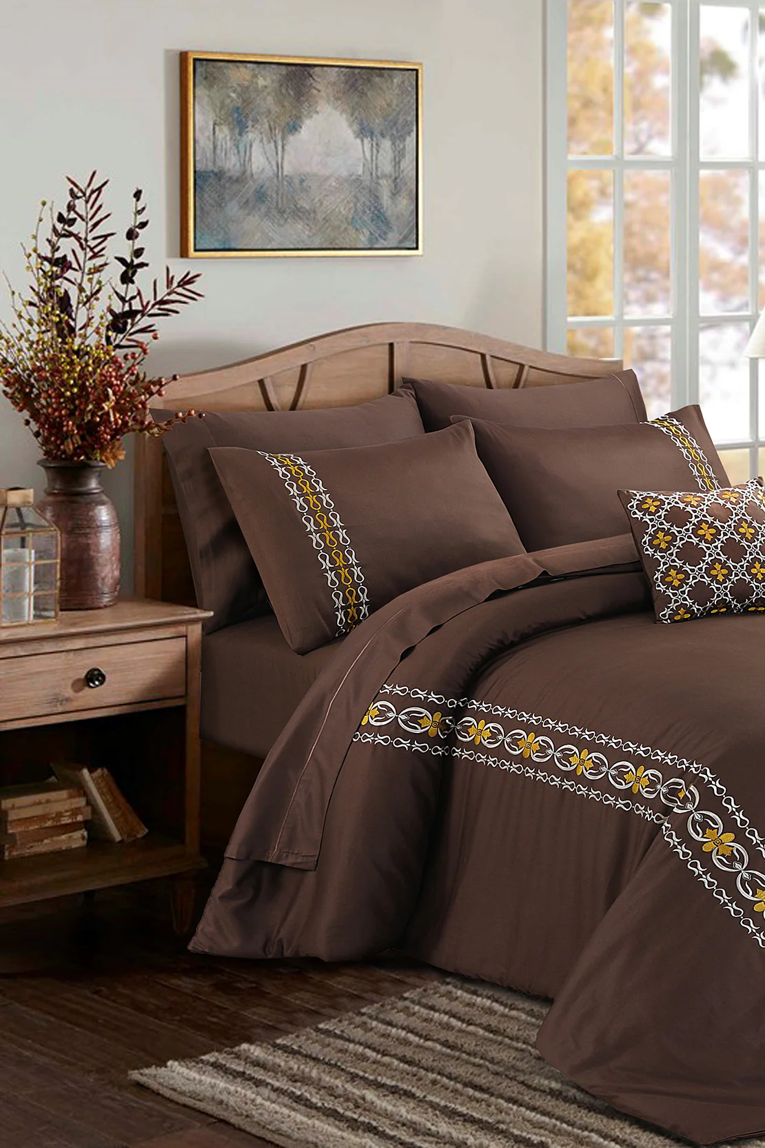 Embroidered Bed Set