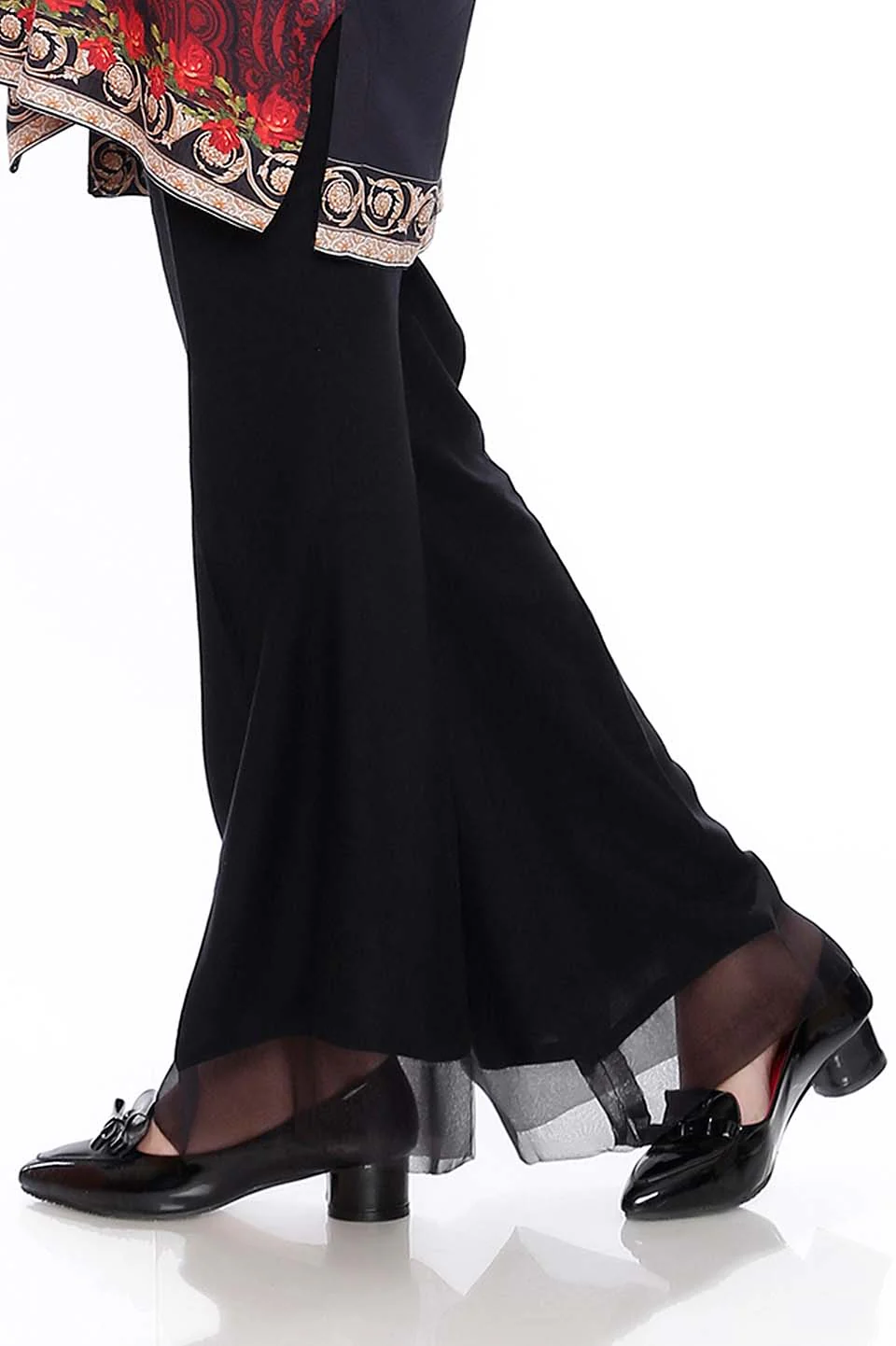 Trouser Bell-bottom - Black - Image 2