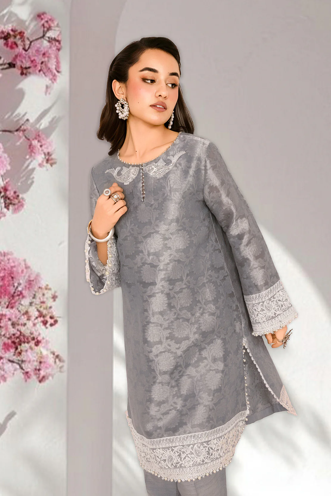 2PC SELF JAMAWAR & RAWSILK EID FESTIVE UNSTITCHED - Image 6