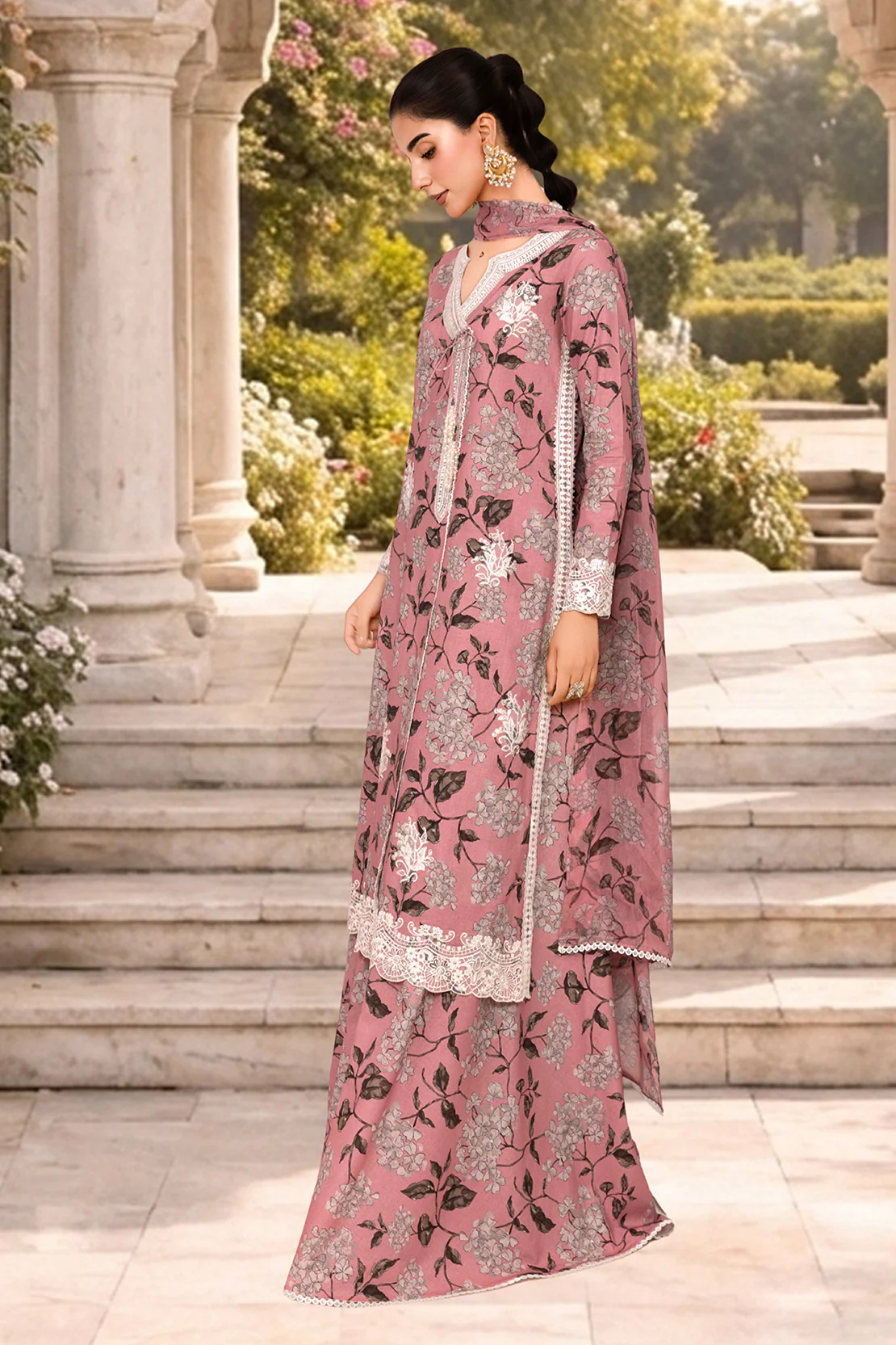 GULBAAN – 3PC LAWN & CHIFFON EID FESTIVE PRET - Image 6