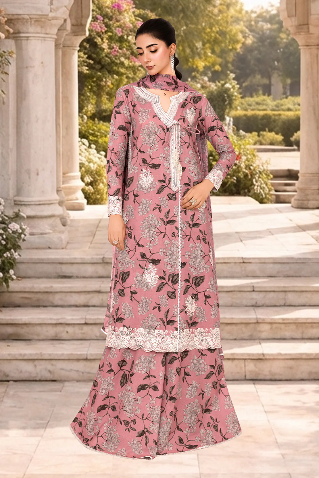 GULBAAN – 3PC LAWN & CHIFFON EID FESTIVE PRET - Image 7